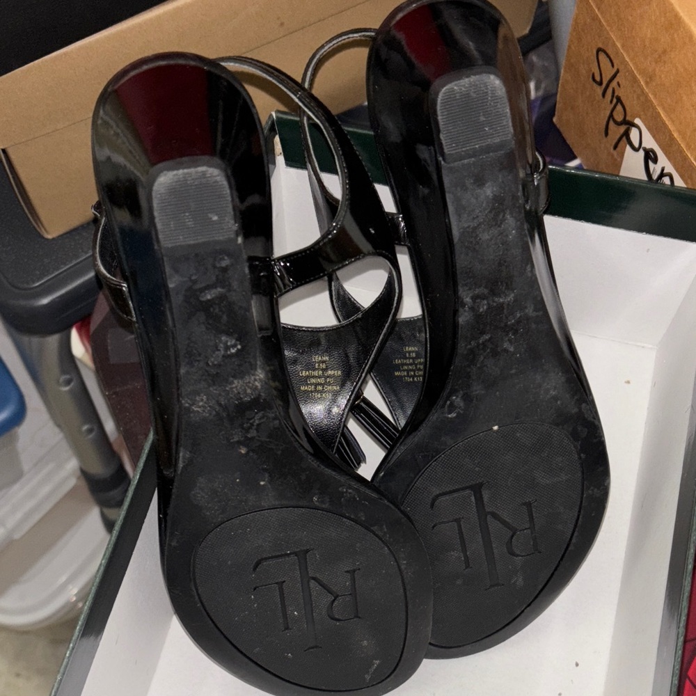 Brand New Lauren Ralph Lauren Black Women's Sandals - Picture 3 of 5